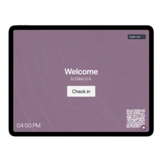 Front Desk Visitor Check-in with Odoo ERP Odoo Reception Management System Dashboard